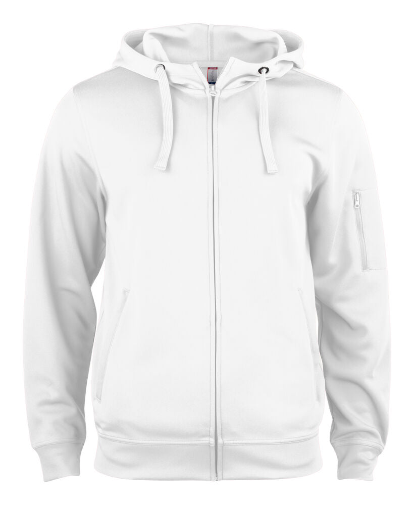 Basic Active Hoody Full Zip White