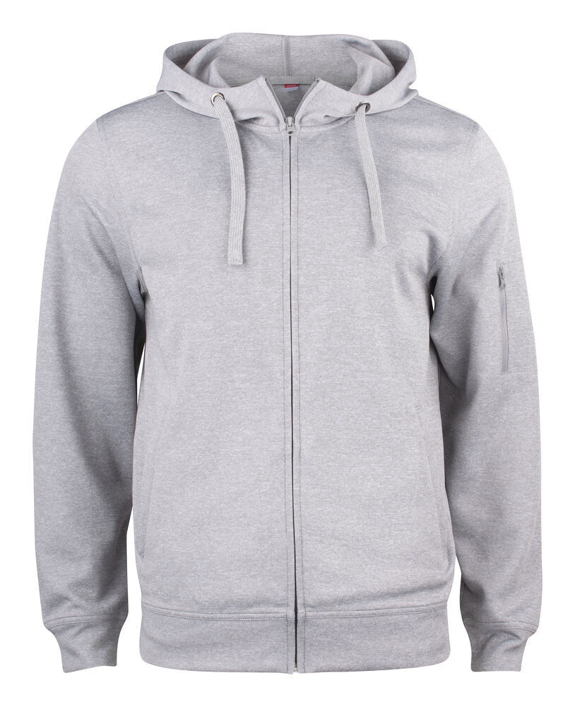 Basic Active Hoody Full Zip Grey Melange