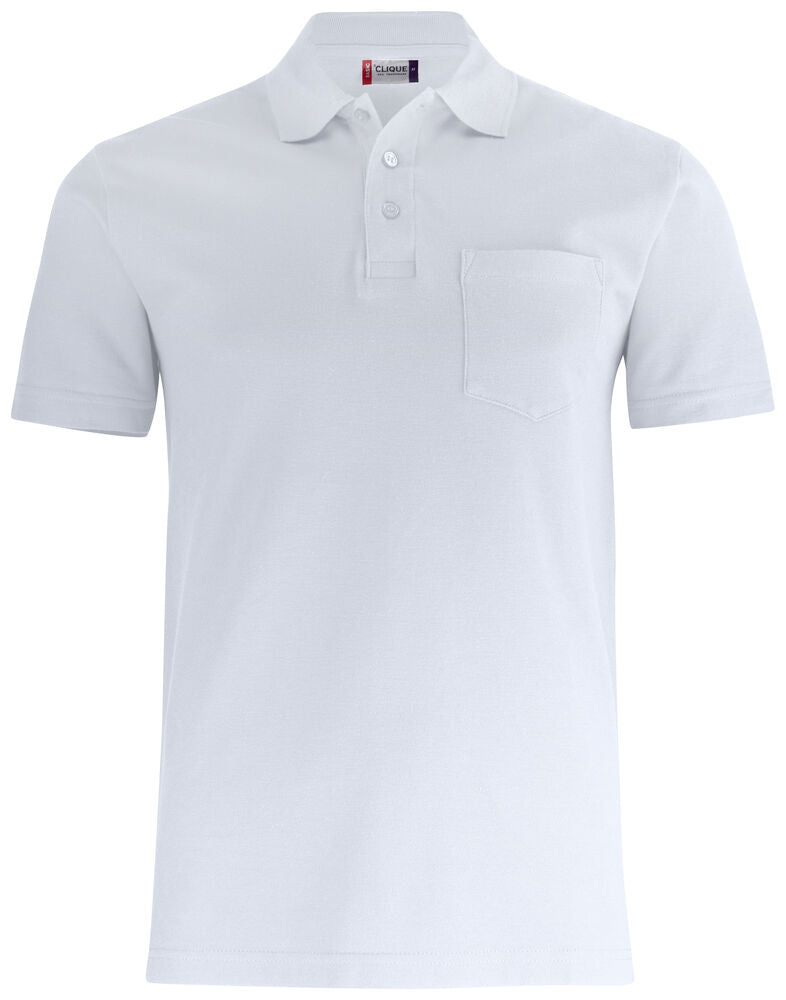 Basic Polo Pocket White