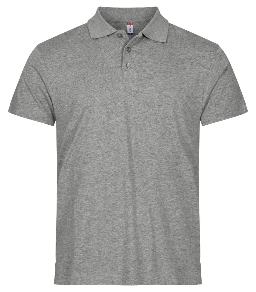 Single Jersey Polo Grey Melange