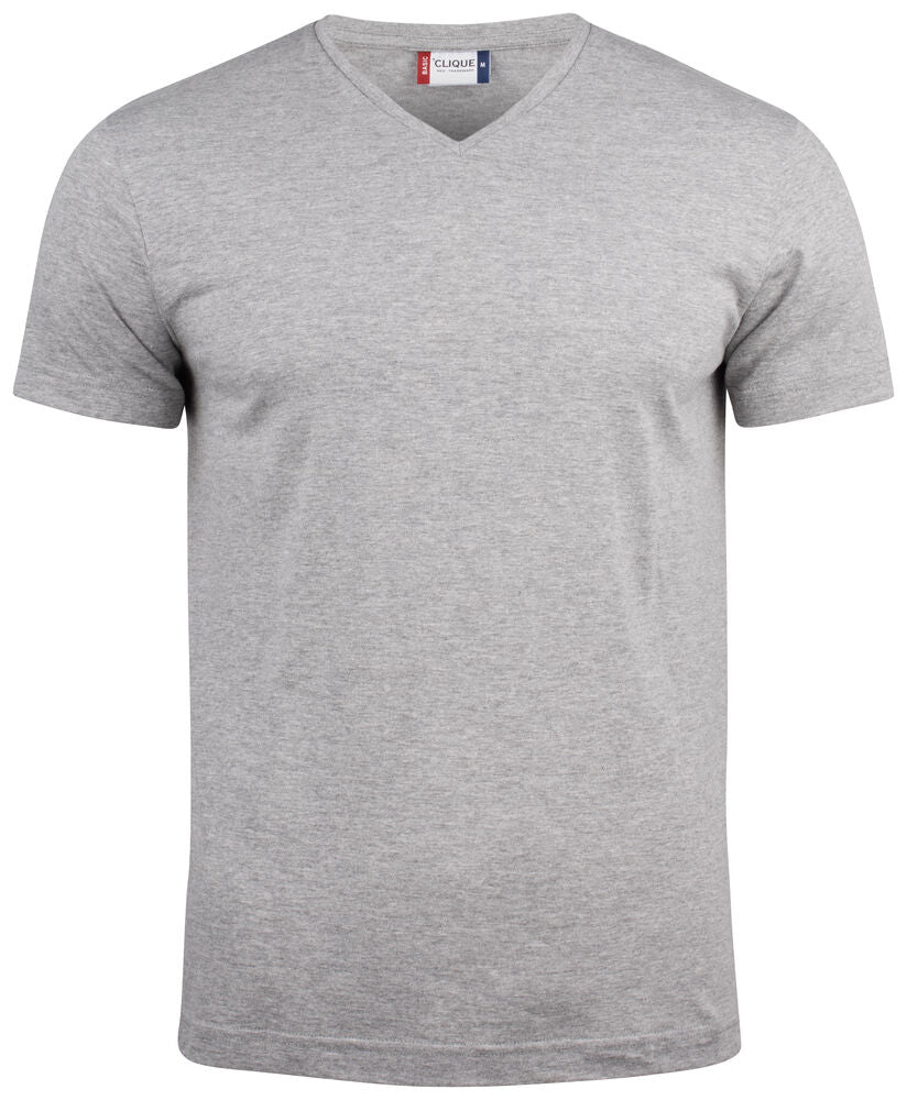 Basic-T V-Neck Grey Melange