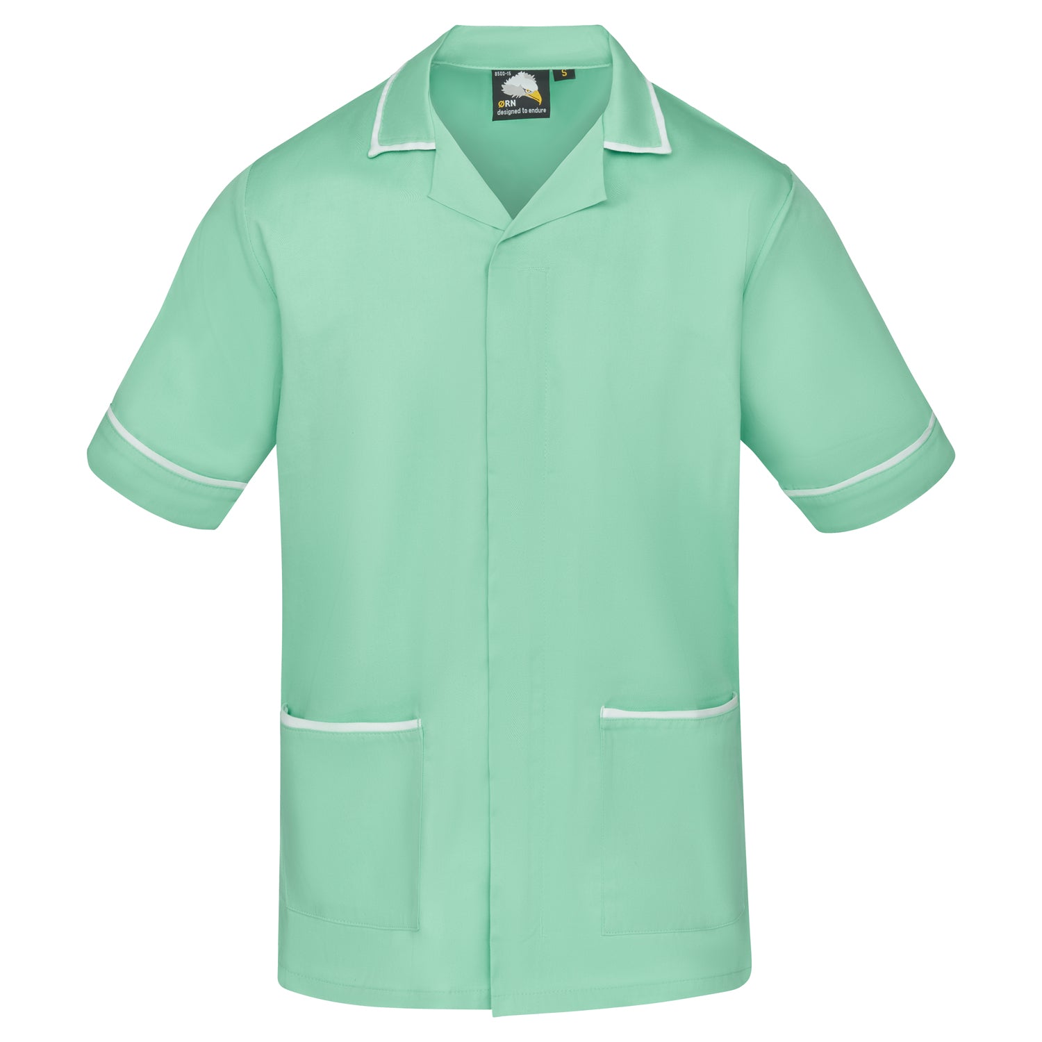 Darwin Male Tunic - Eau De Nil - White