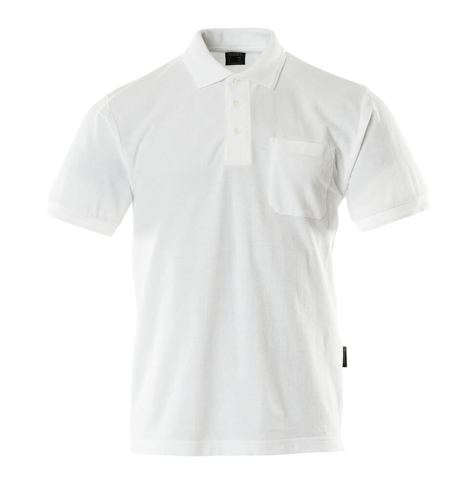 Mascot CROSSOVER Borneo Polo Shirt with chest pocket 00783 white