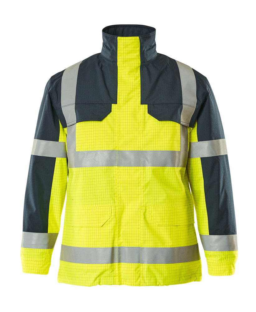 Mascot MULTISAFE Lungern Parka Jacket 06831 hi-vis yellow/navy