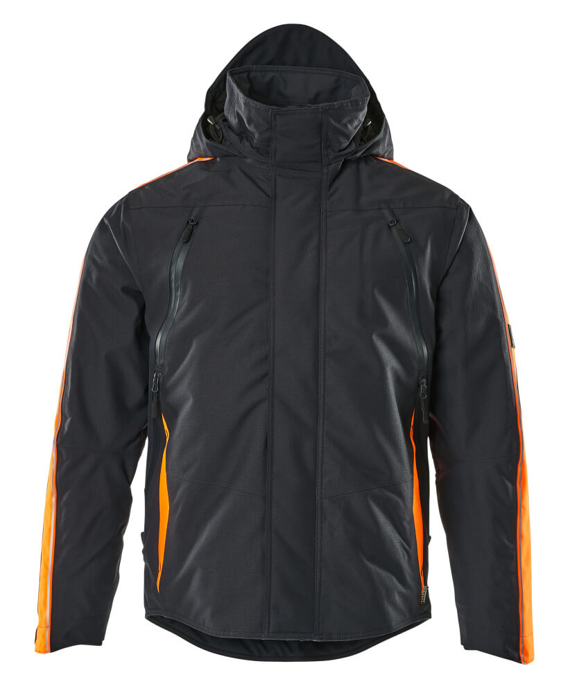 Mascot HARDWEAR Tolosa Winter Jacket 15035 dark navy/hi-vis orange