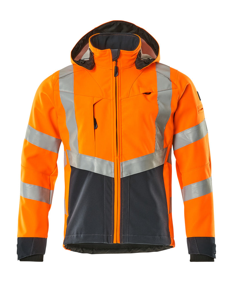 Mascot SAFE SUPREME Blackpool Softshell Jacket 15502 hi-vis orange/dark navy