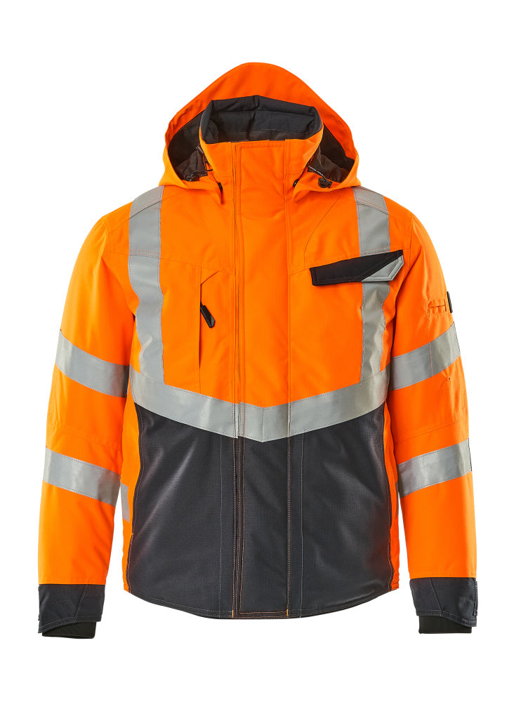 Mascot SAFE SUPREME Hastings Winter Jacket 15535 hi-vis orange/dark navy