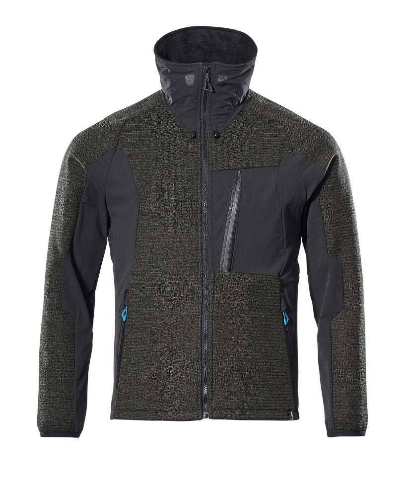 Mascot ADVANCED Knitted Jacket with zipper 17105 moss green/black
