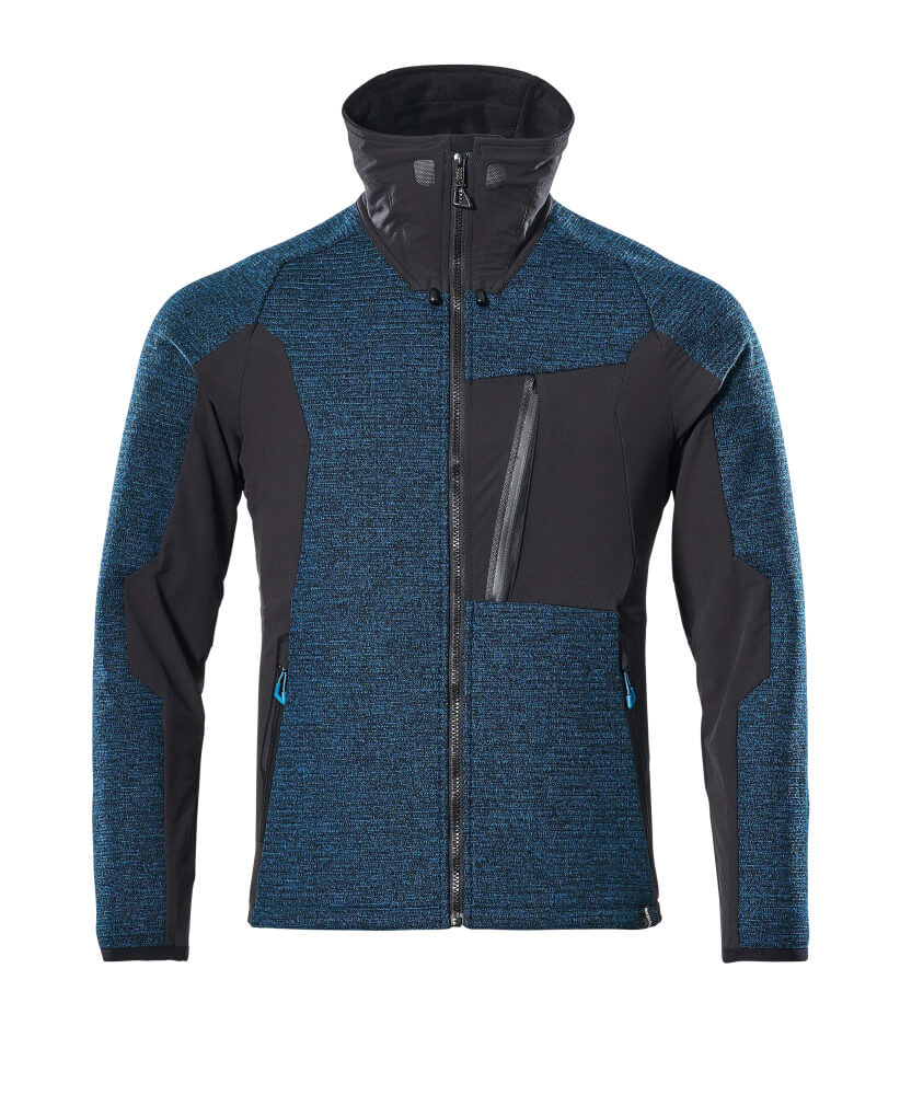 Mascot ADVANCED Knitted Jacket with zipper 17105 dark petroleum/black