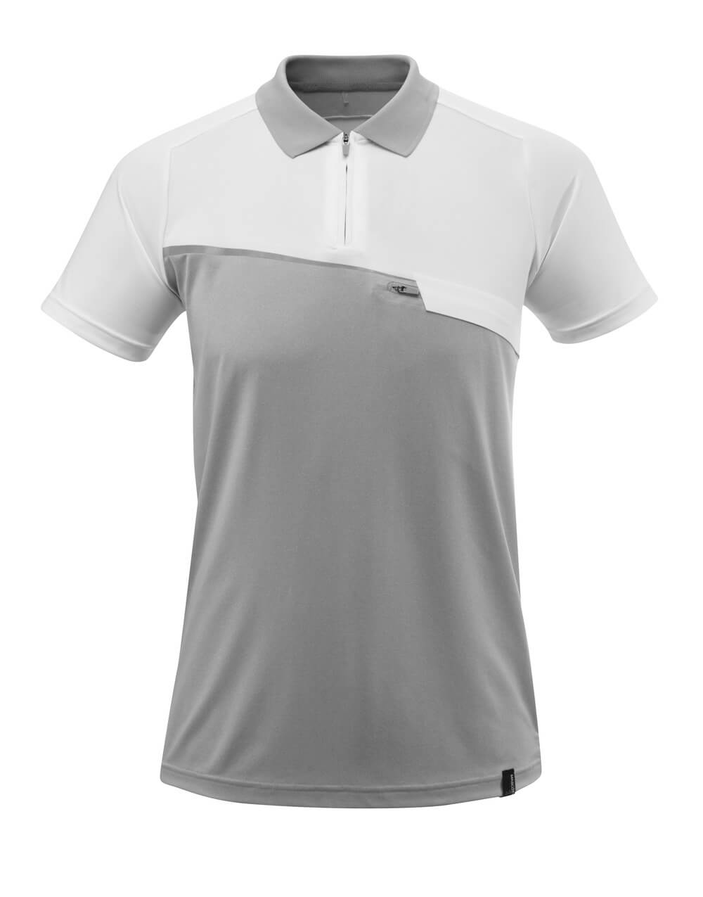 Mascot ADVANCED Polo Shirt with chest pocket 17283 grey-flecked/white