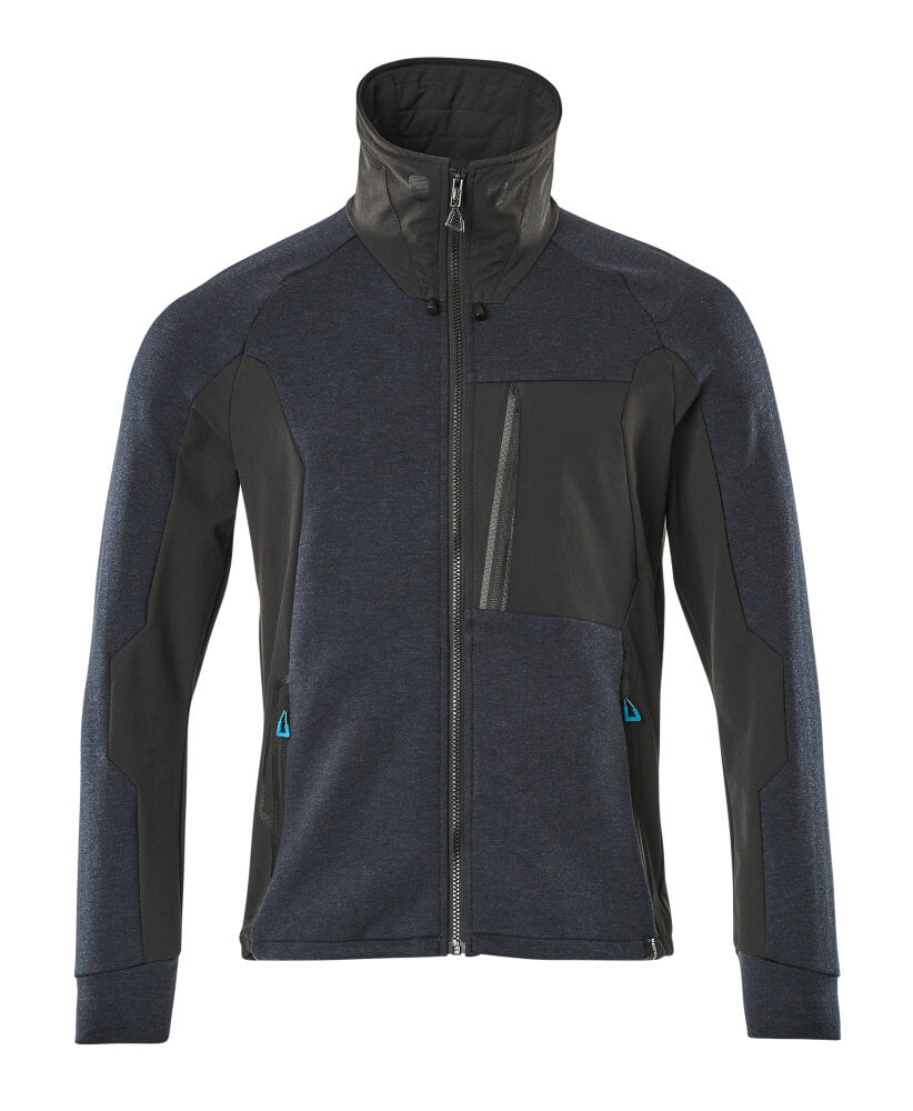 Mascot ADVANCED Sweatshirt with zipper 17484 dark navy/black