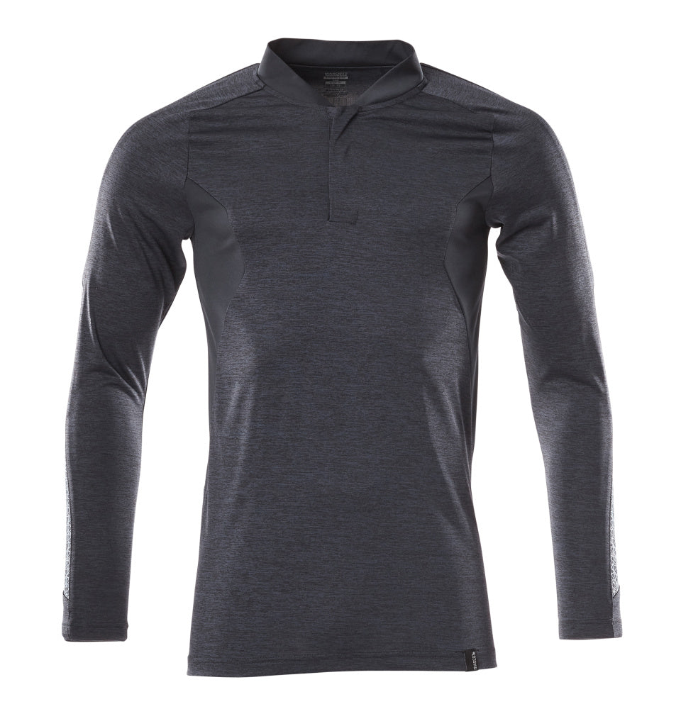 Mascot ACCELERATE Polo Shirt, long-sleeved 18081 dark navy-flecked
