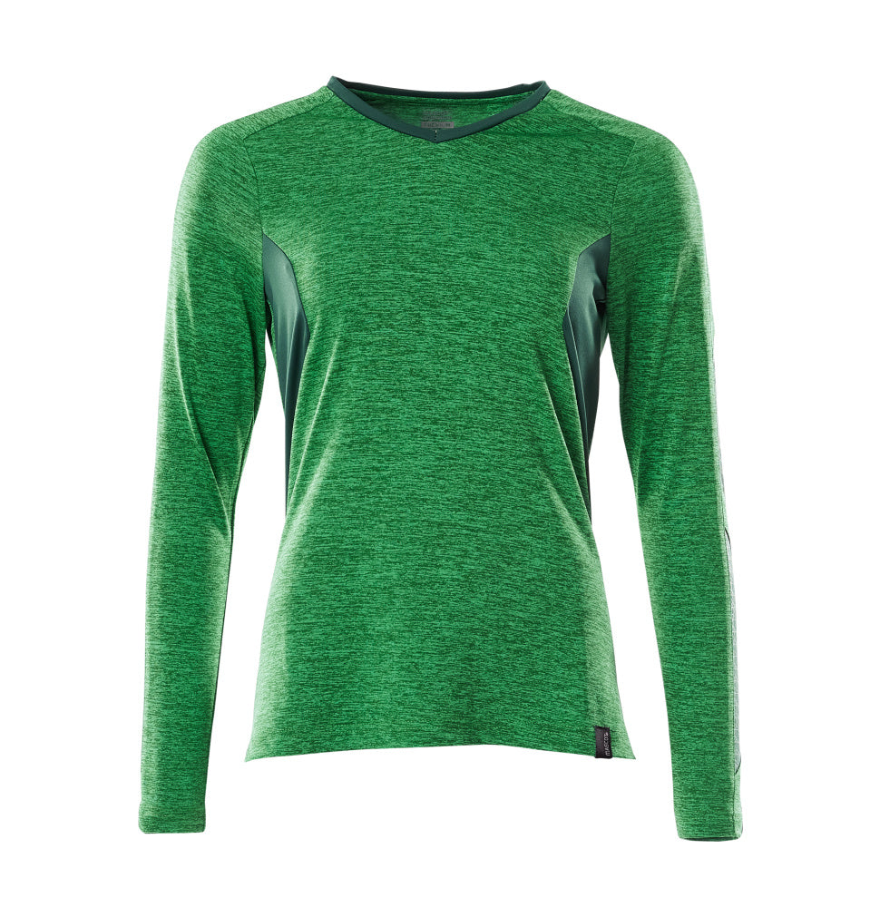 Mascot ACCELERATE T-shirt, long-sleeved 18091 grass green-flecked/green