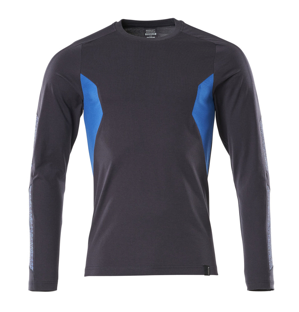 Mascot ACCELERATE T-shirt, long-sleeved 18381 dark navy/azure blue