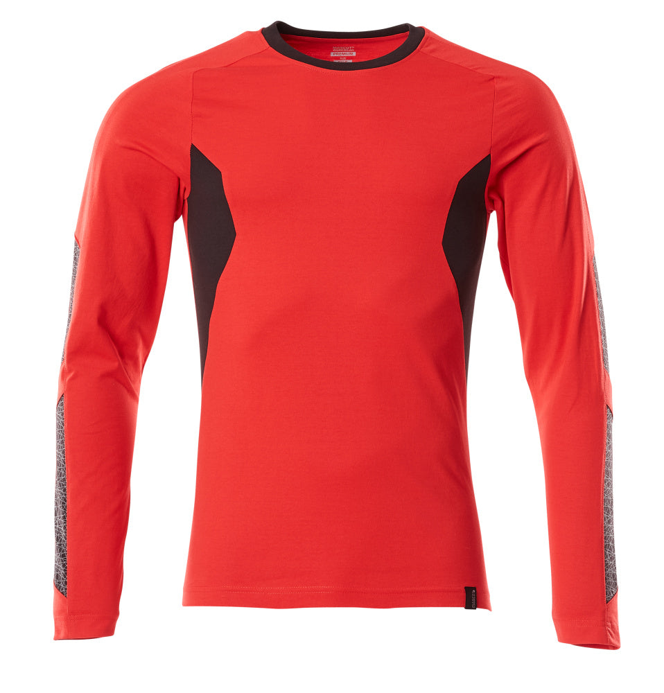 Mascot ACCELERATE T-shirt, long-sleeved 18381 traffic red/black