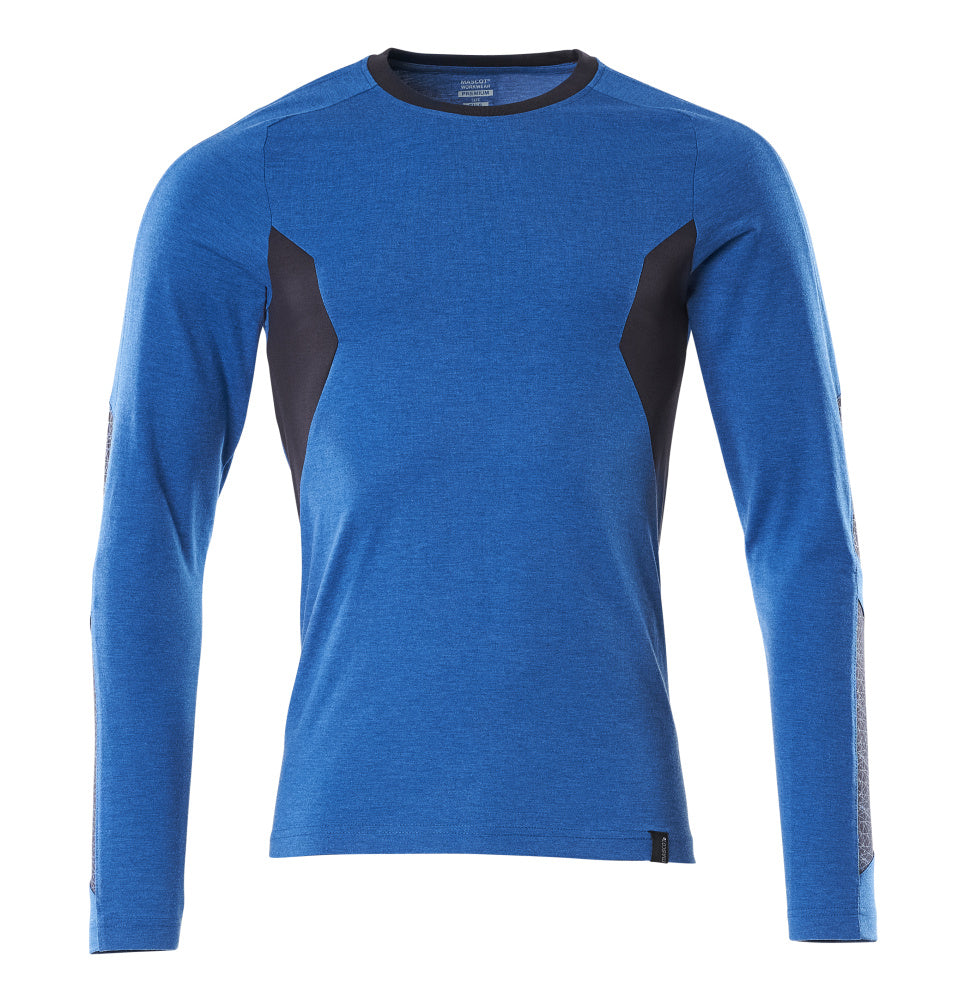 Mascot ACCELERATE T-shirt, long-sleeved 18381 azure blue/dark navy