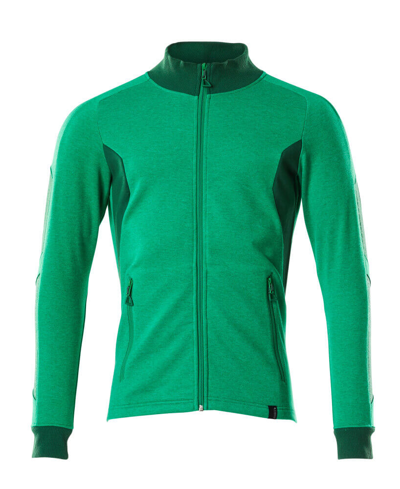 Mascot ACCELERATE Sweatshirt with zipper 18484 grass green/green