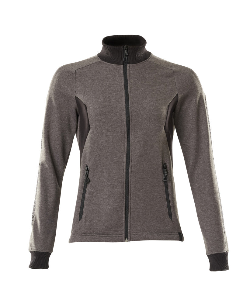 Mascot ACCELERATE Sweatshirt with zipper 18494 dark anthracite/black