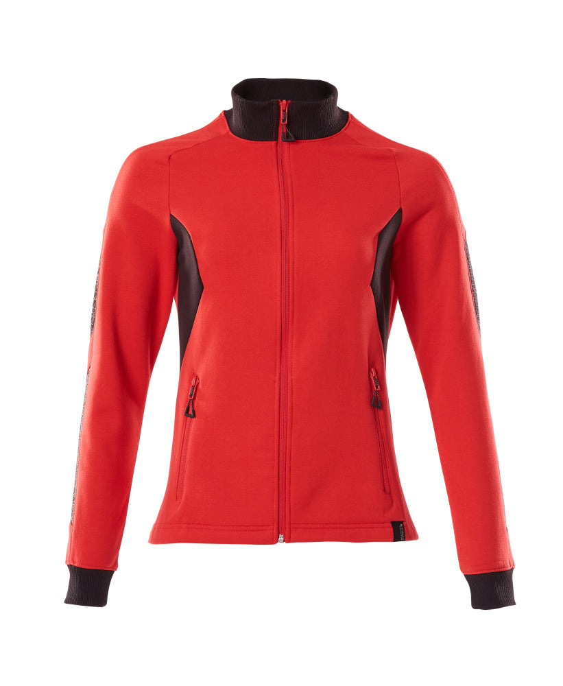 Mascot ACCELERATE Sweatshirt with zipper 18494 traffic red/black