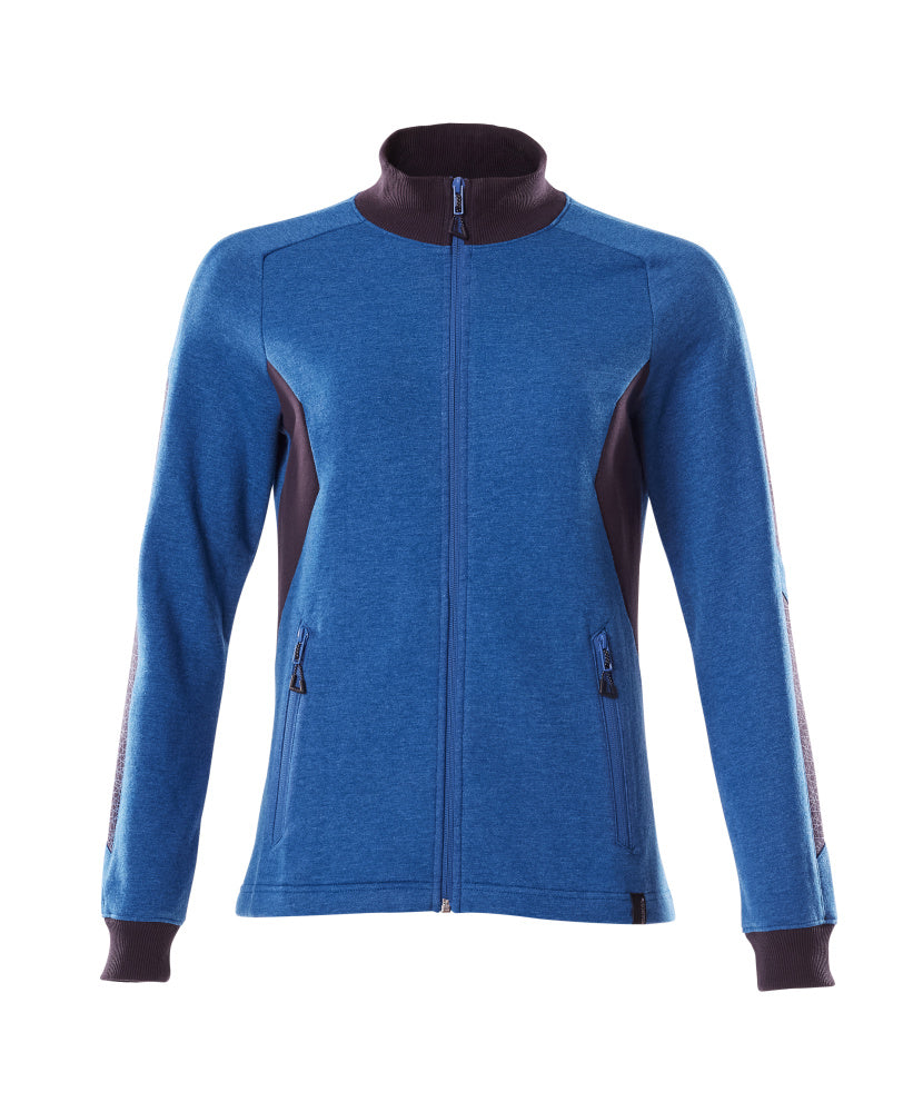 Mascot ACCELERATE Sweatshirt with zipper 18494 azure blue/dark navy