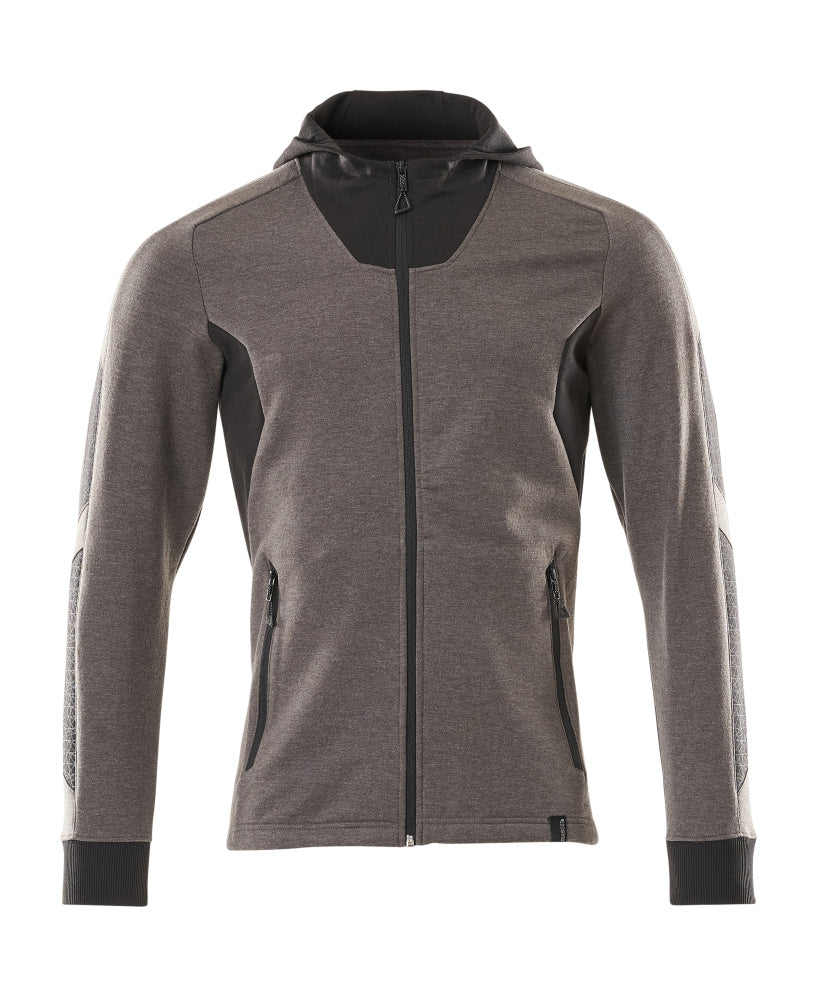 Mascot ACCELERATE Hoodie with zipper 18584 dark anthracite/black