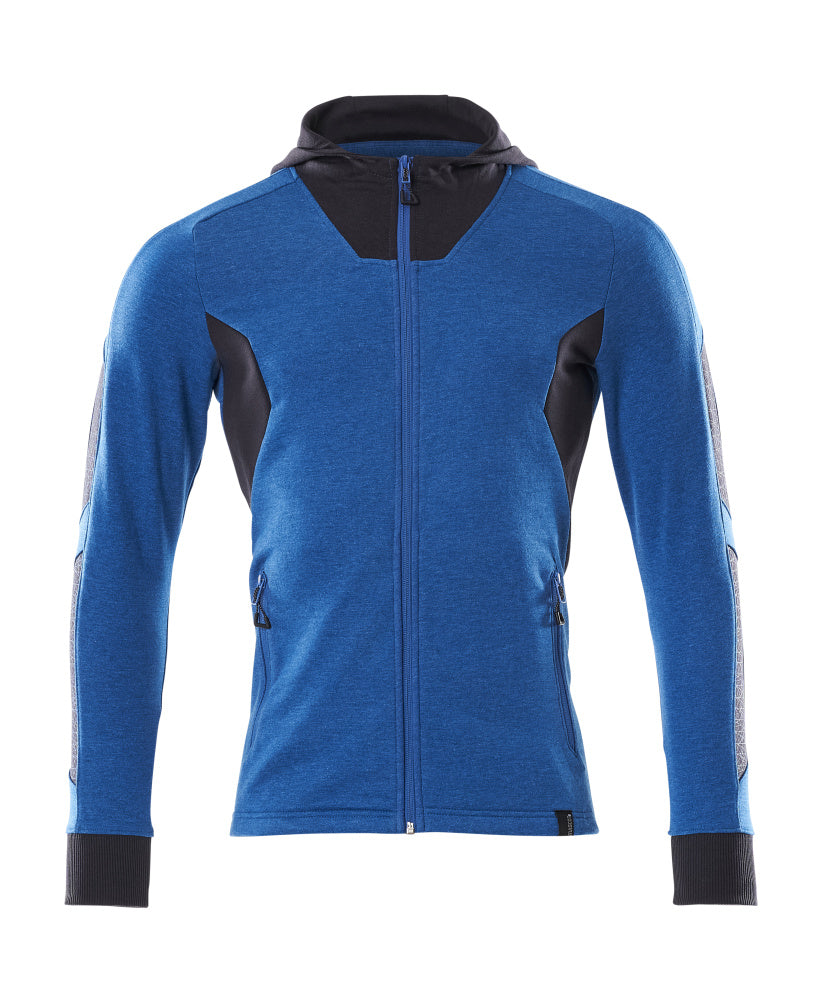 Mascot ACCELERATE Hoodie with zipper 18584 azure blue/dark navy
