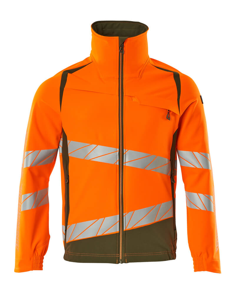 Mascot ACCELERATE SAFE Jacket 19009 hi-vis orange/moss green