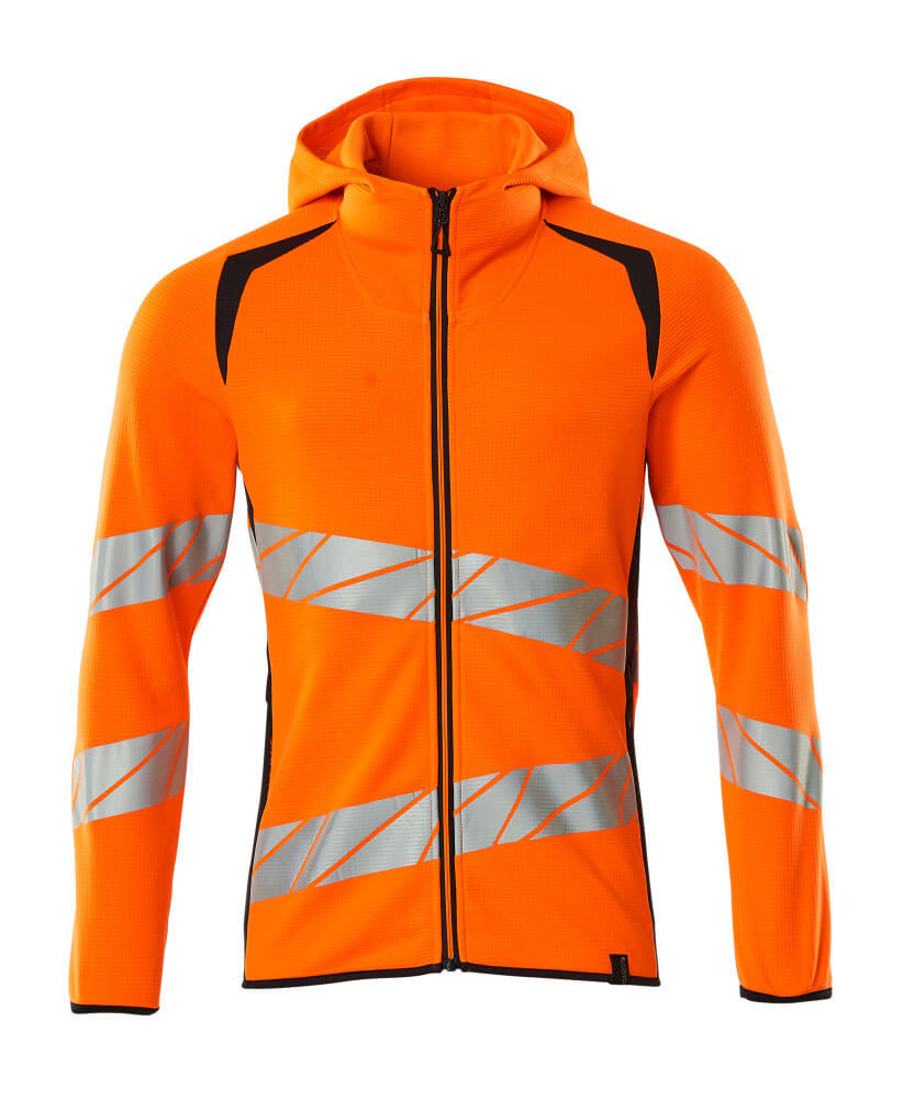 Mascot ACCELERATE SAFE Hoodie with zipper 19284 hi-vis orange/dark navy