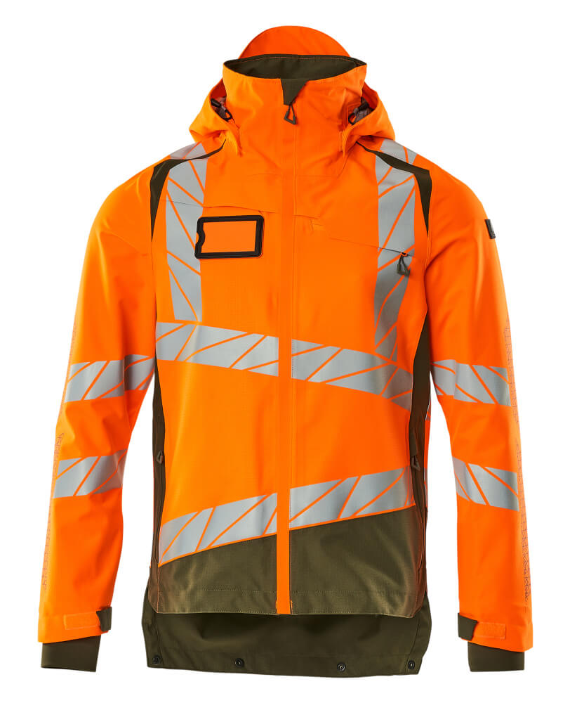 Mascot ACCELERATE SAFE Outer Shell Jacket 19301 hi-vis orange/moss green
