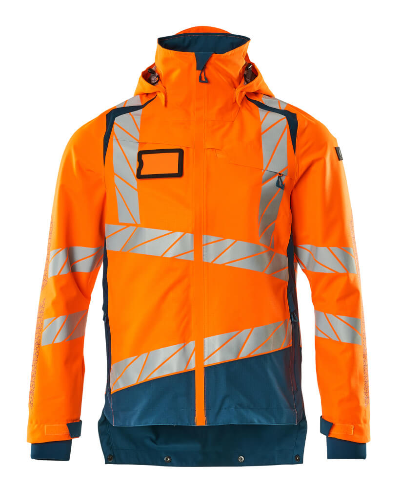Mascot ACCELERATE SAFE Outer Shell Jacket 19301 hi-vis orange/dark petroleum