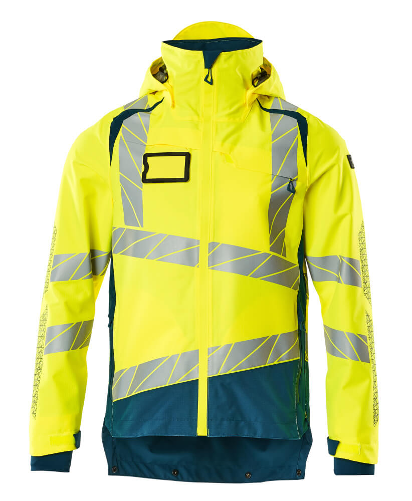 Mascot ACCELERATE SAFE Outer Shell Jacket 19301 hi-vis yellow/dark petroleum