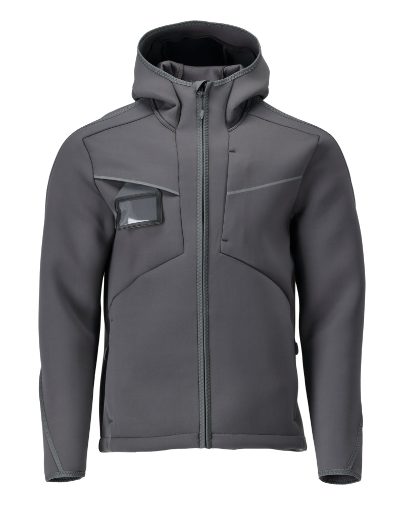 Mascot CUSTOMIZED Softshell jacket with hood 22086 stone grey