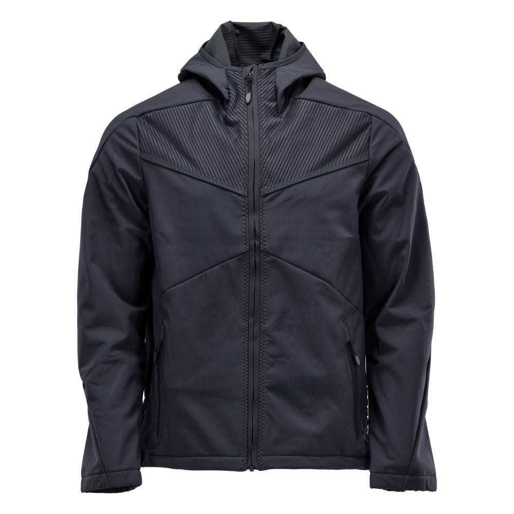 Mascot CUSTOMIZED Softshell jacket with hood 22102 dark navy