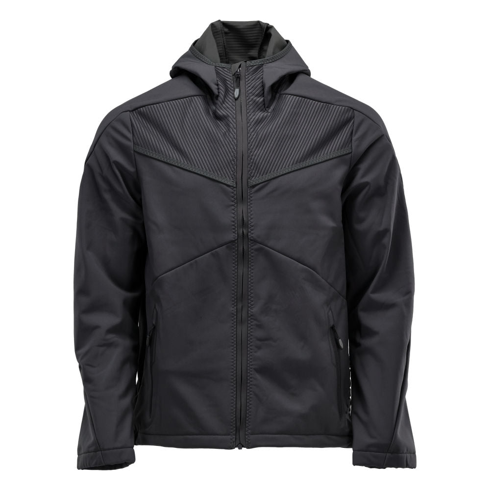 Mascot CUSTOMIZED Softshell jacket with hood 22102 black
