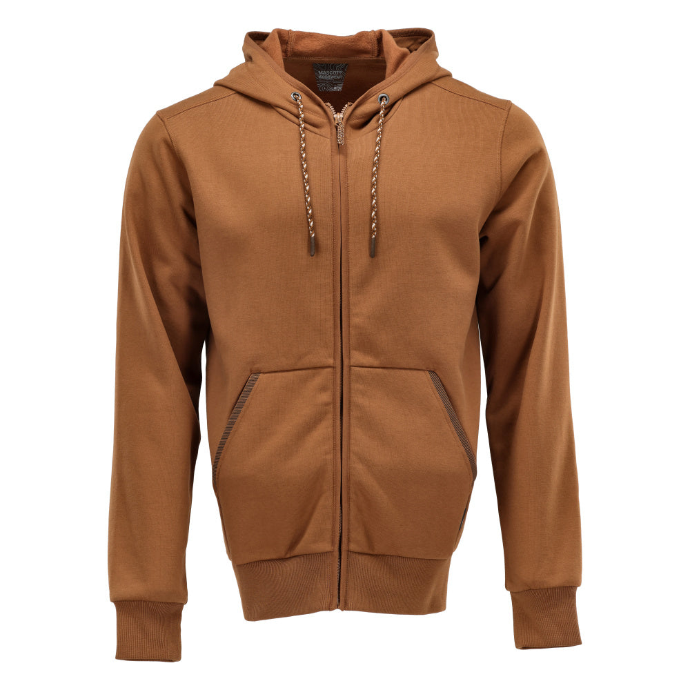 Mascot CUSTOMIZED Hoodie with zipper 22486 nut brown
