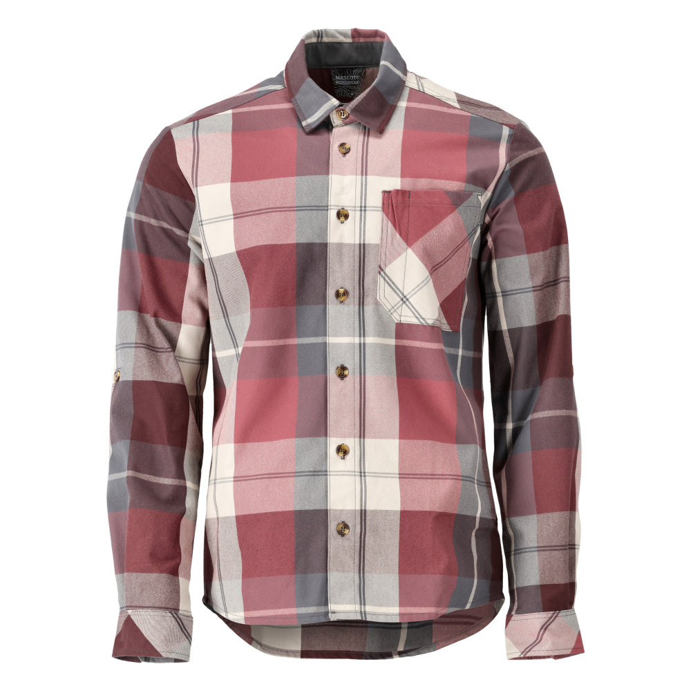 Mascot CUSTOMIZED Flannel shirt 22904 bordeaux checked