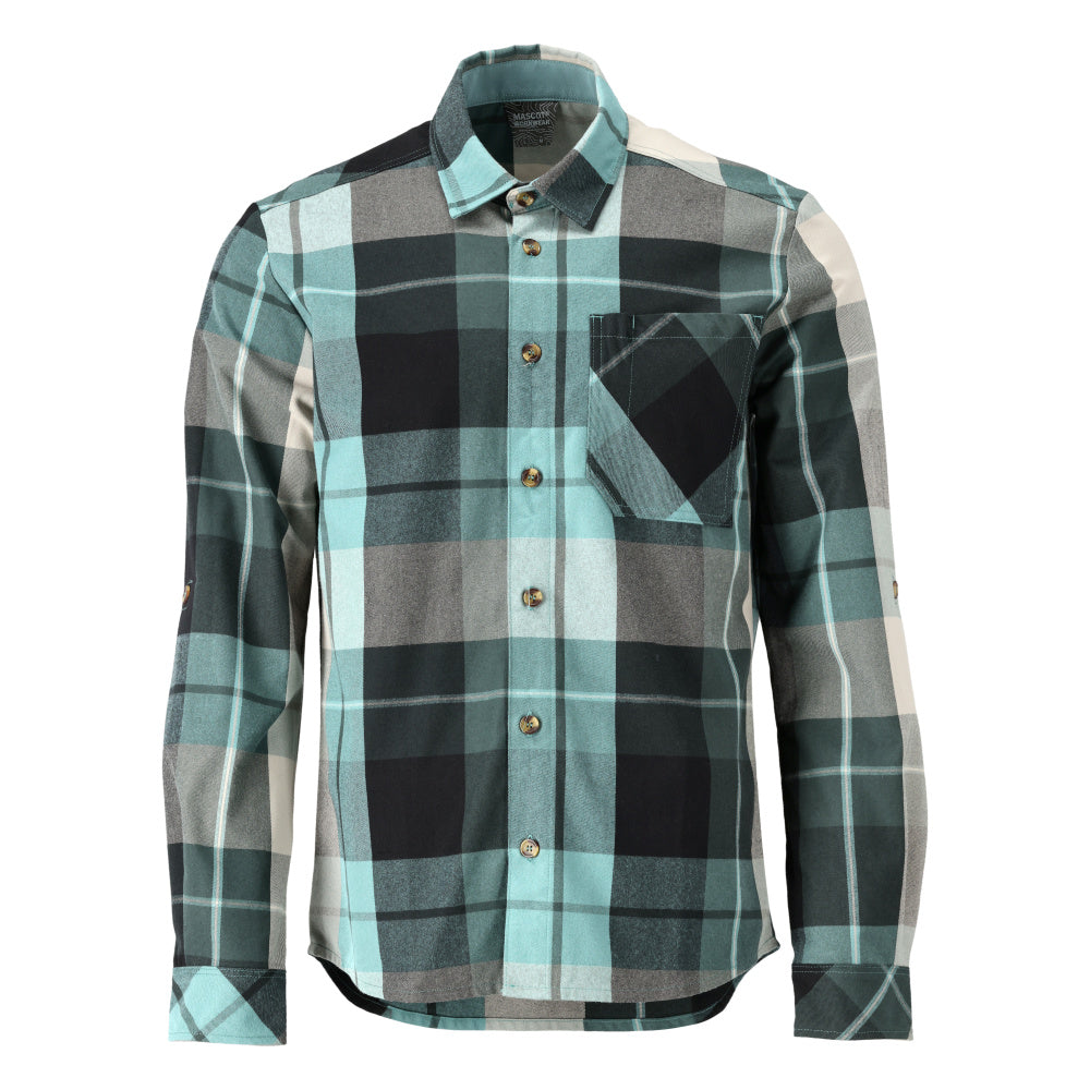 Mascot CUSTOMIZED Flannel shirt 22904 forest green checked