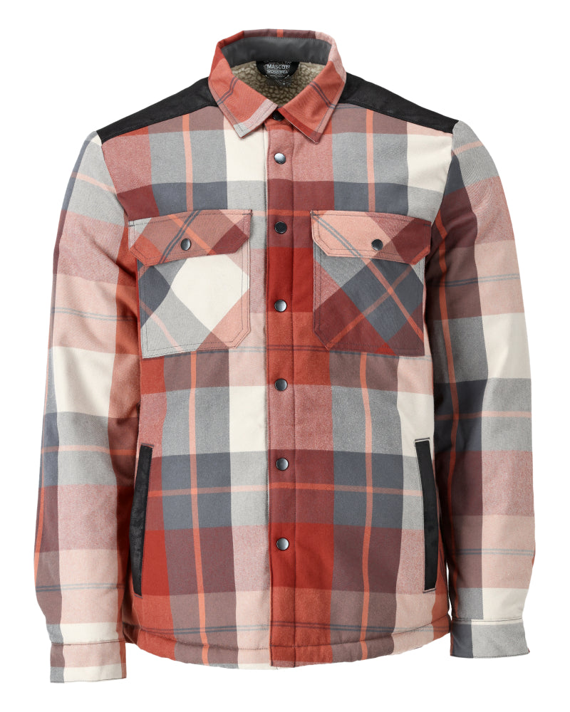 Mascot CUSTOMIZED Flannel shirt with pile lining 23104 autumn red checked