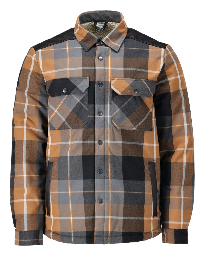 Mascot CUSTOMIZED Flannel shirt with pile lining 23104 nut brown checked