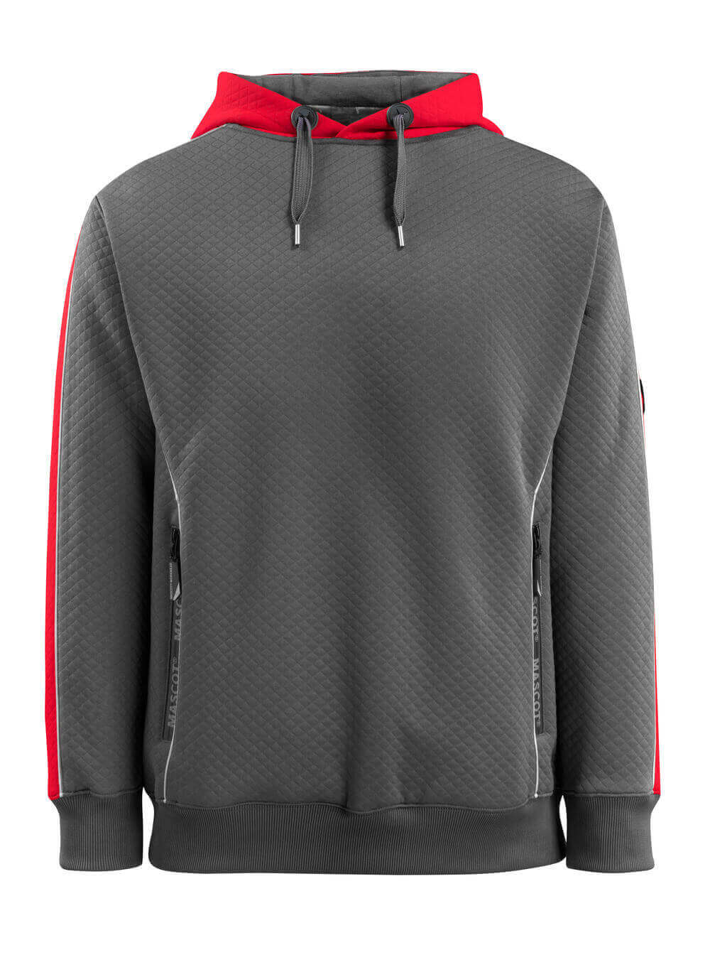 Mascot HARDWEAR Motril Hoodie 50124 dark anthracite/hi-vis red