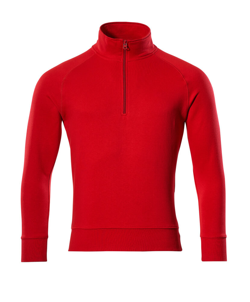 Mascot CROSSOVER Nantes Sweatshirt with half zip 50611 traffic red