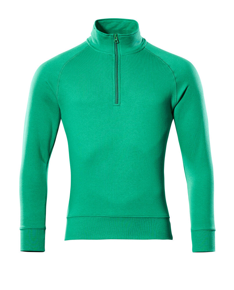 Mascot CROSSOVER Nantes Sweatshirt with half zip 50611 grass green