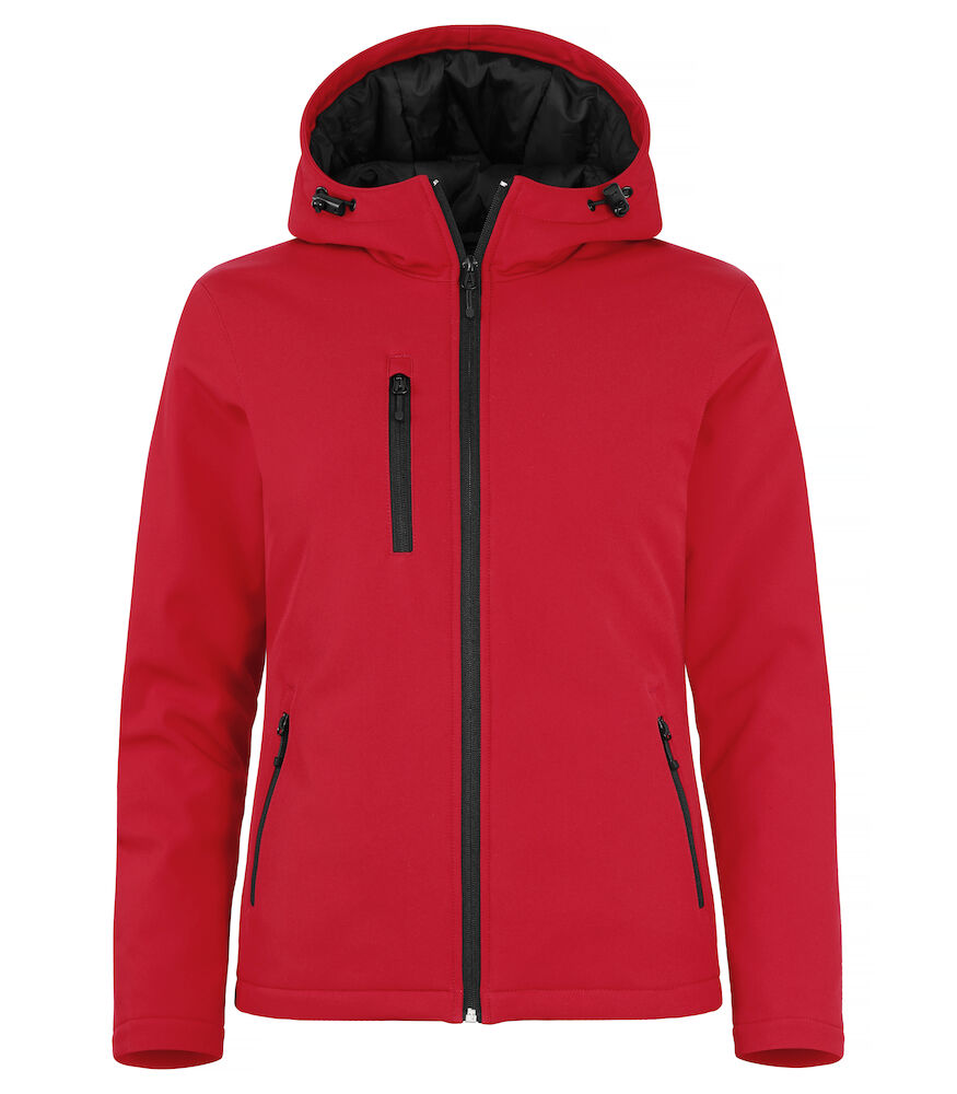 Padded Hoody Softshell Women Red 020953