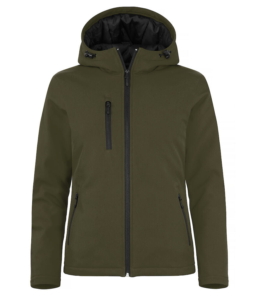 Padded Hoody Softshell Women Fog Green 020953