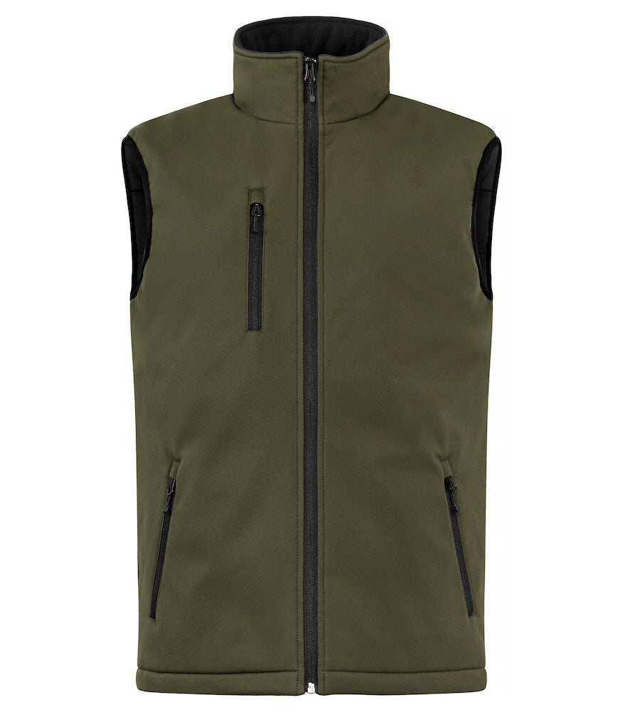 Padded Softshell Vest Fog Green 020958