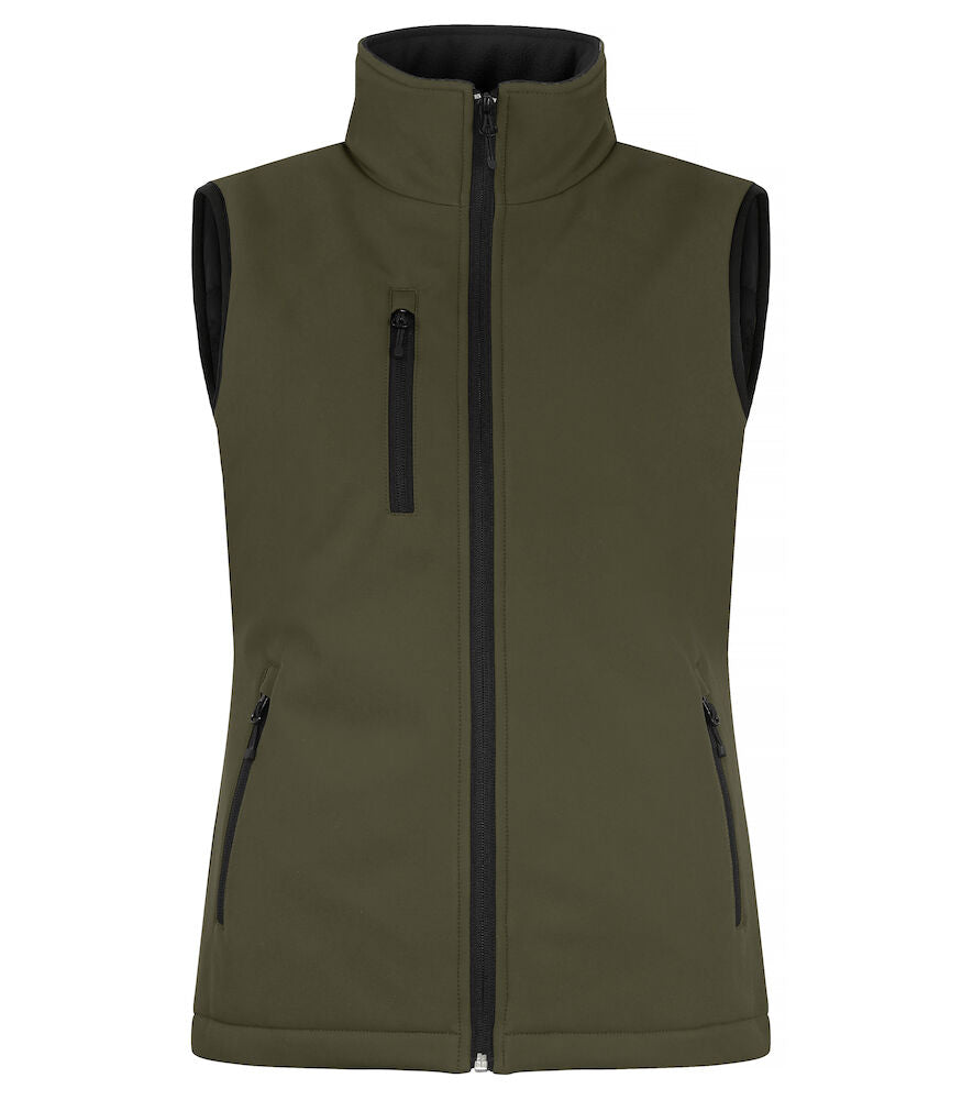 Padded Softshell Vest Women Fog Green 020959