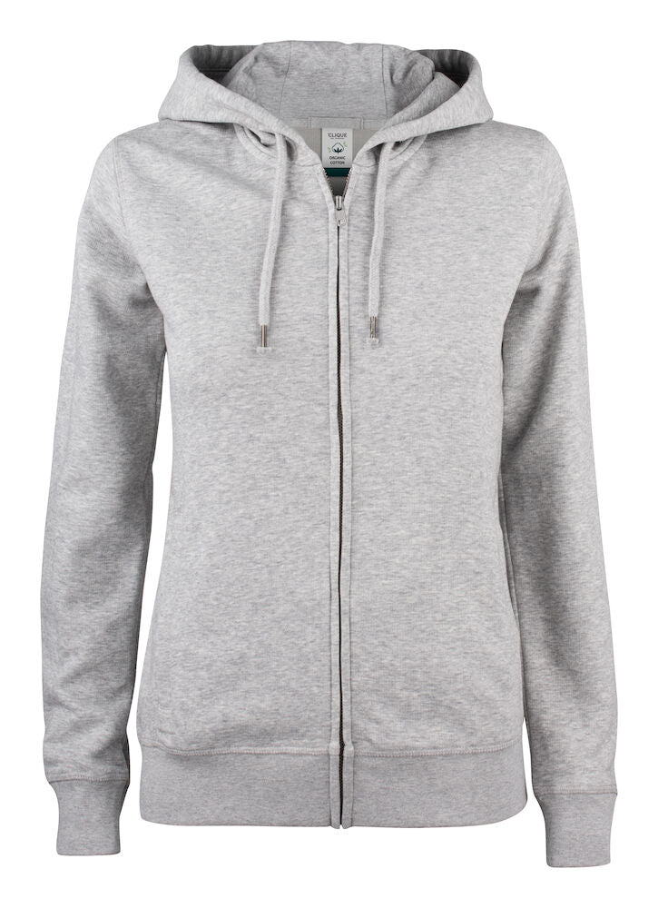 Premium OC Hoody Full Zip Women Grey Melange 021005