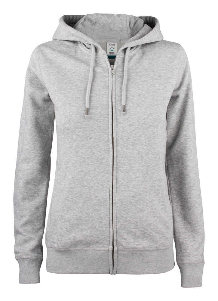Premium Oc Hoody Full Zip Women Grey Melange