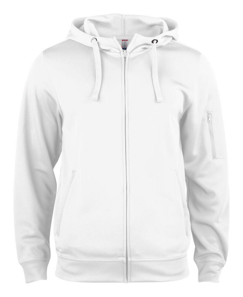 Basic Active Hoody Full Zip White 021014