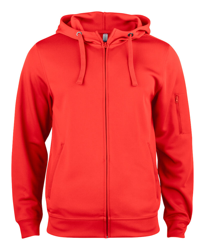 Basic Active Hoody Full Zip Red 021014